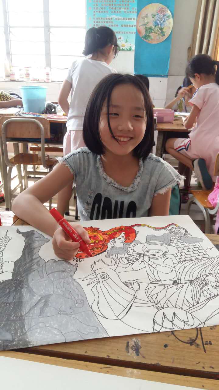 朱淇艺同学于2017年10月参加"墨韵溢彩心绘羊城"2017年广州市中小学